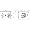 Розетка 2-местная IEK FORTEPIANO с заземлением, без защитных шторок, безвинтовое крепление, 16А FP324 серый FP-R21-16-1-K03